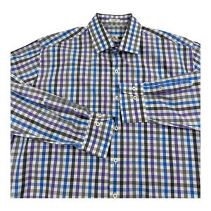 Peter Millar Gingham Button Down Long Sleeve Shirt